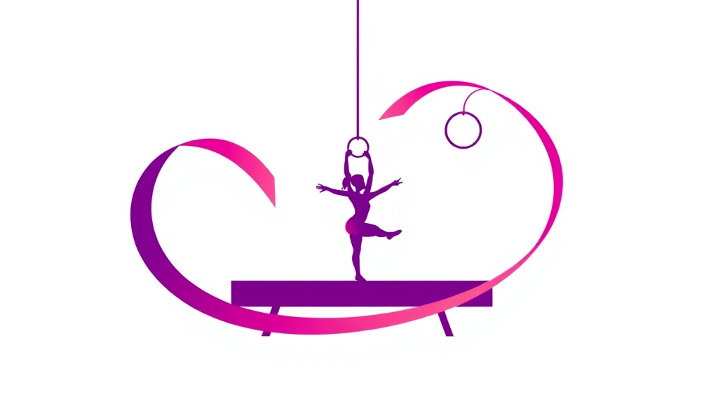 Online Gymnastics Classes for Kids illustration